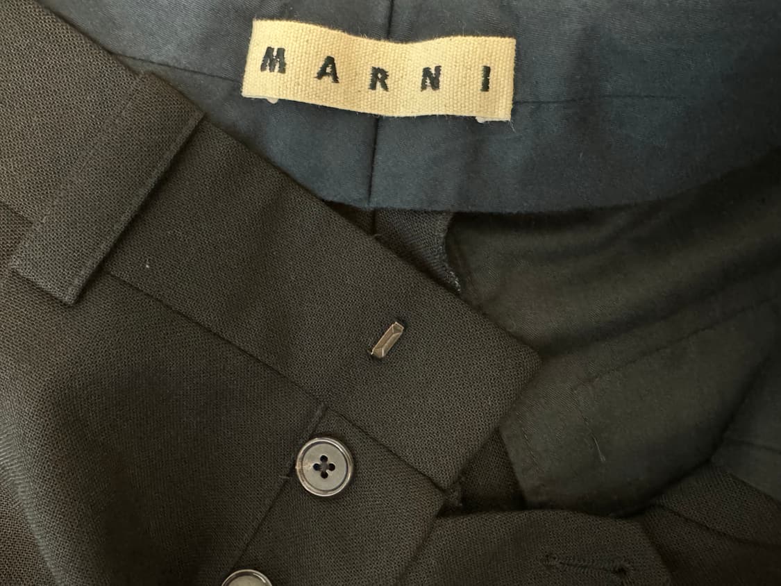 [46] Marni 마르니 와이드 팬츠 블랙 상품이미지5