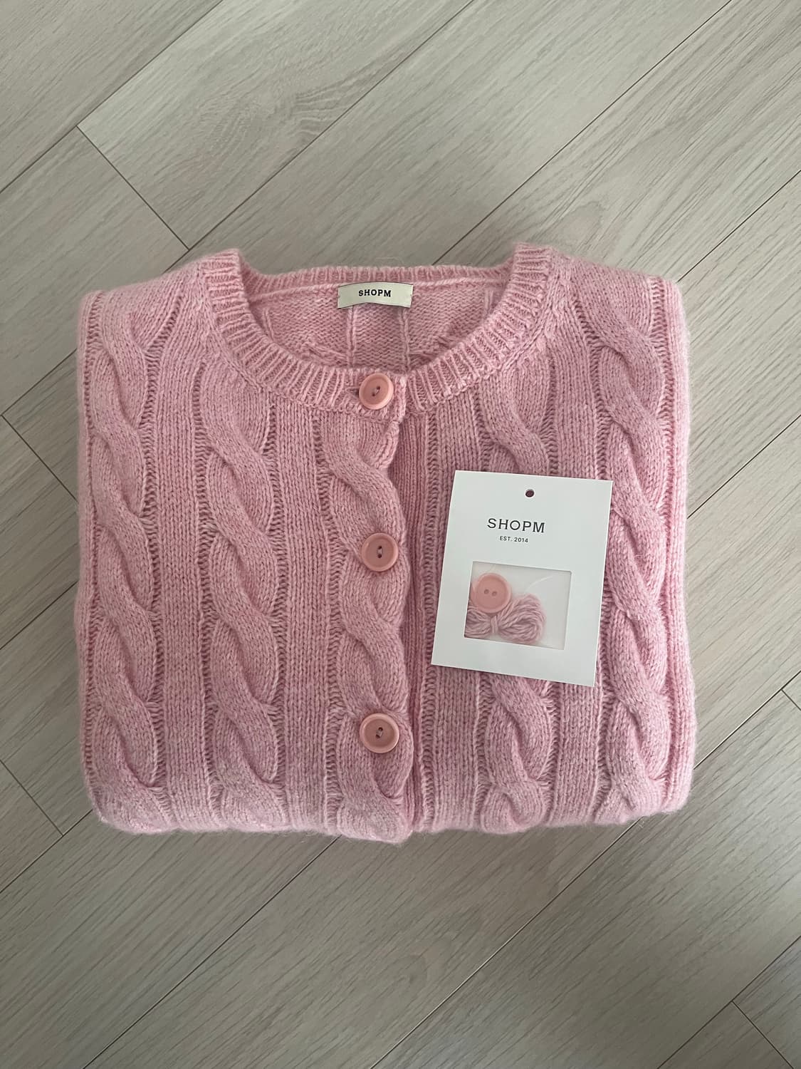 샵엠 올리버 케이블 니트 가디건 상품이미지4