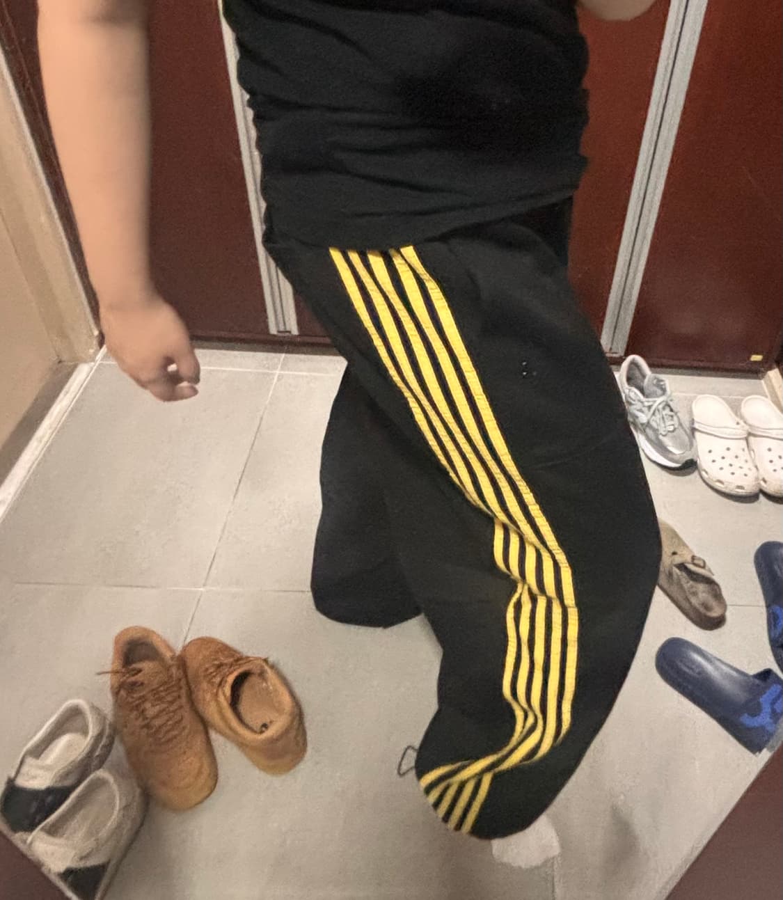 라인 트랙팬츠(기모) 상품이미지1