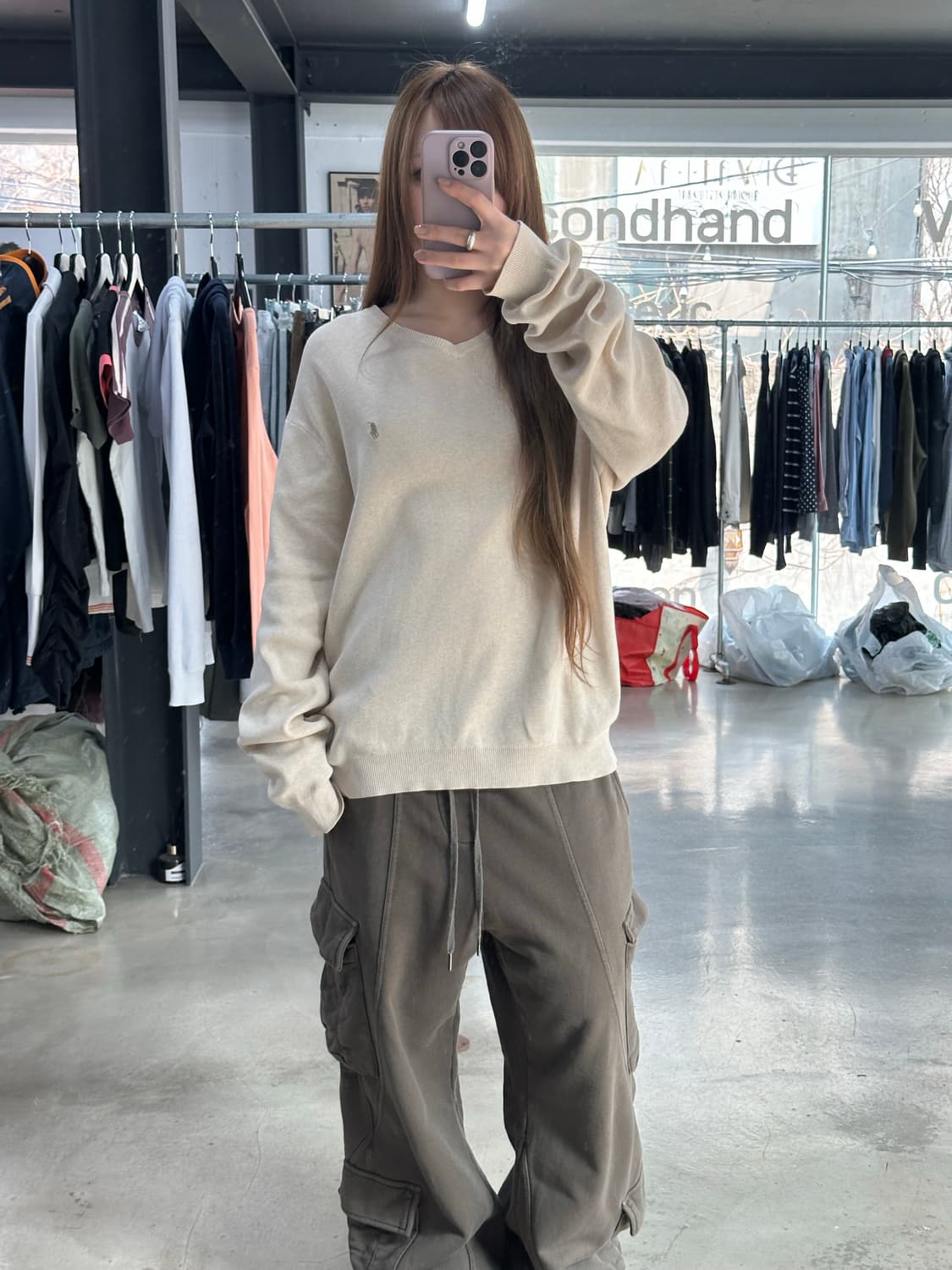 폴로랄프로렌 피마코튼 브이넥 니트 상품이미지3