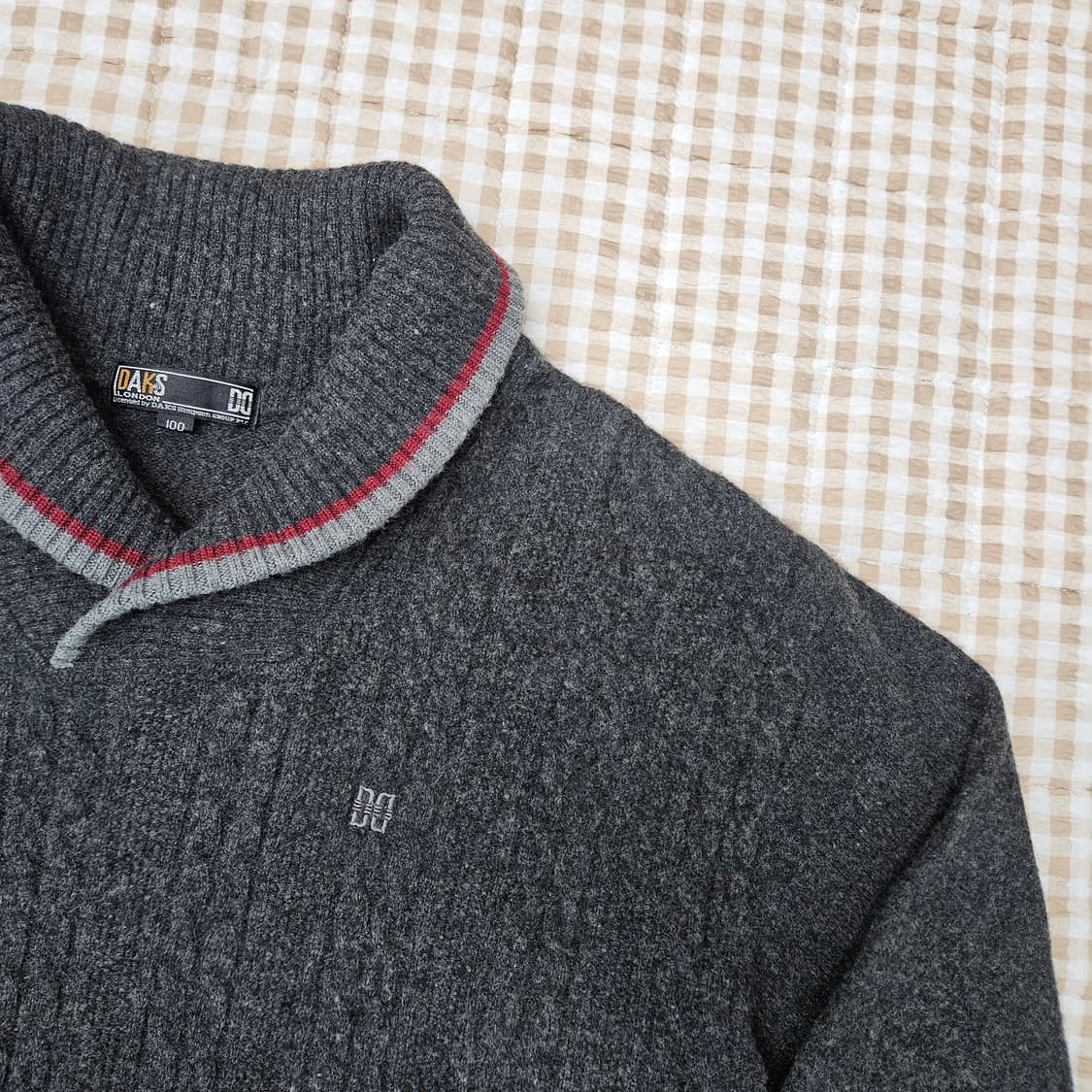 닥스 숄카라 울100 니트 스웨터 남자100~105 상품이미지3