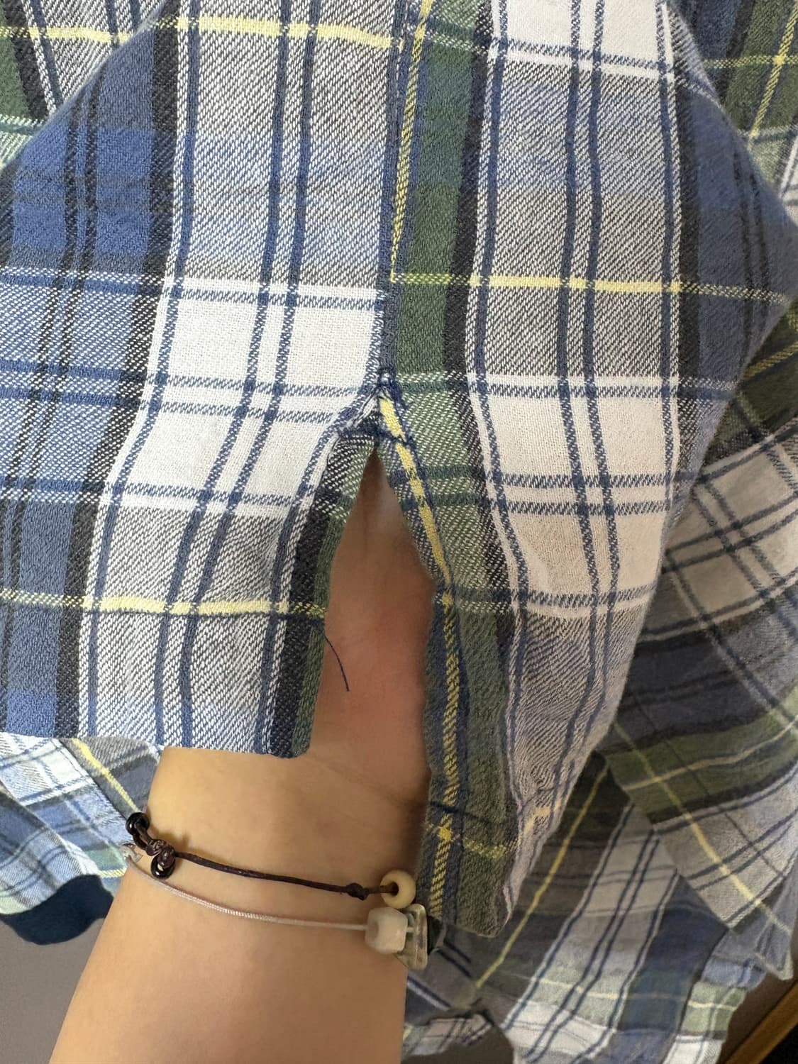 [LL Bean] 80-90s LL Bean 체크 헨리넥 티셔츠 상품이미지6