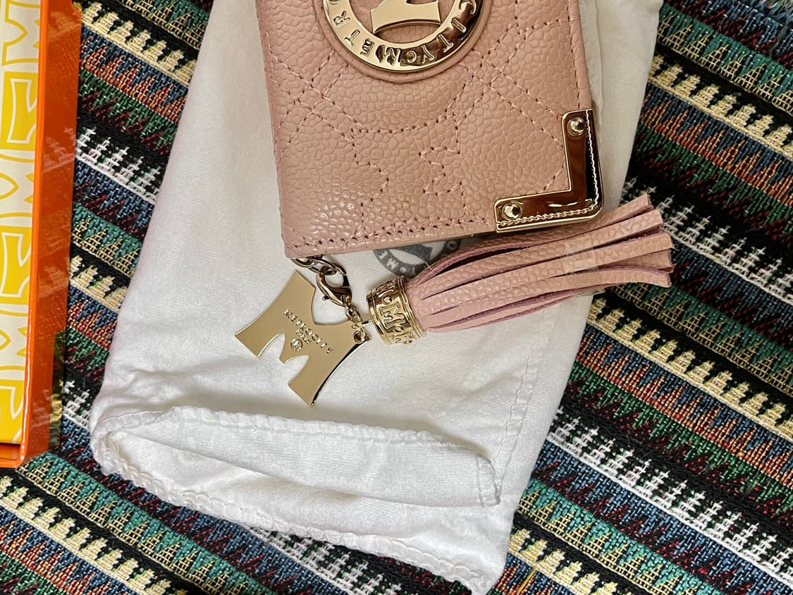 소가죽 메트로시티 퀼팅 카드 지갑 파스텔 핑크 상품이미지4