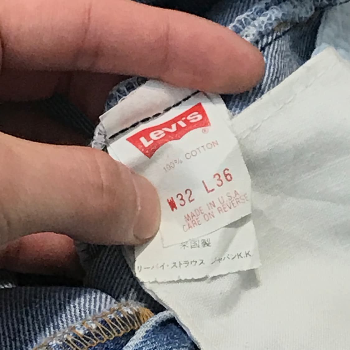 90s usa 리바이스 501 연청 데님 팬츠 허리 30  상품이미지5