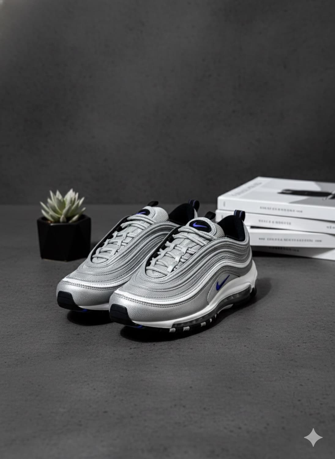 나이키 에어맥스 97 메탈릭 실버 260mm 상품이미지1