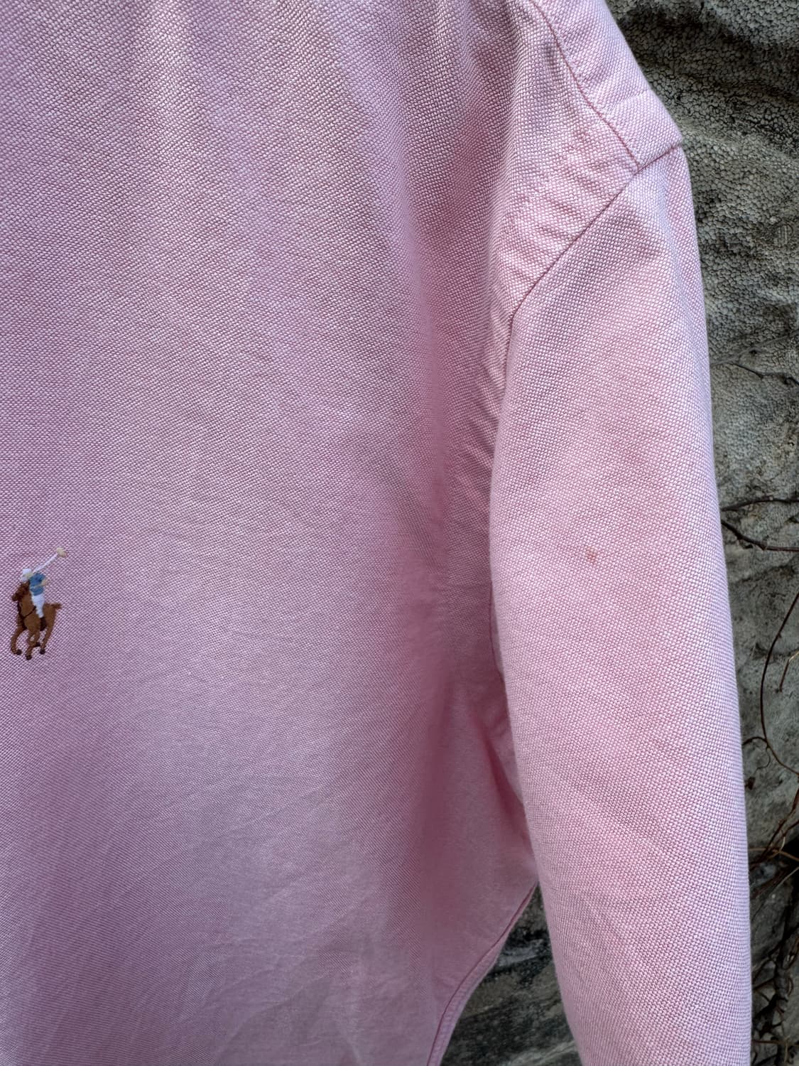 90s 폴로 랄프로렌 빈티지 차이나카라 옥스포드 셔츠 핑크 상품이미지5