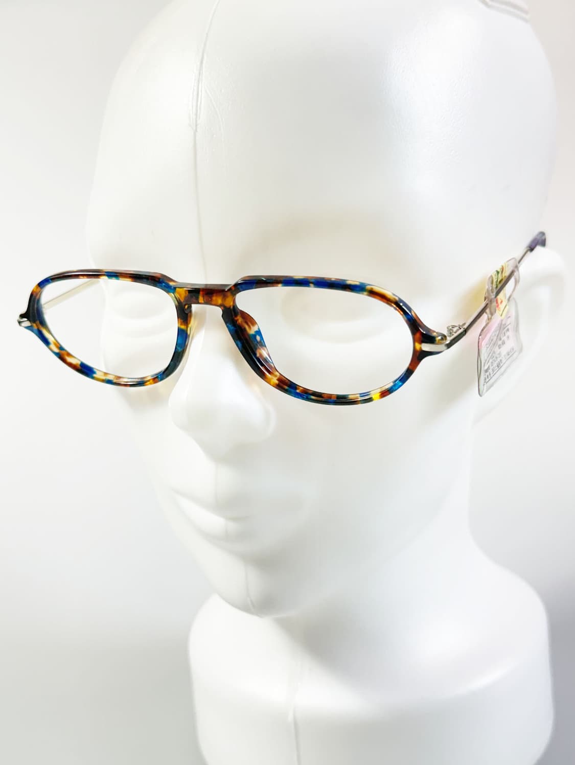 90s SEVA SCHAN 스퀘어 뿔테 마블 빈티지 안경 상품이미지8