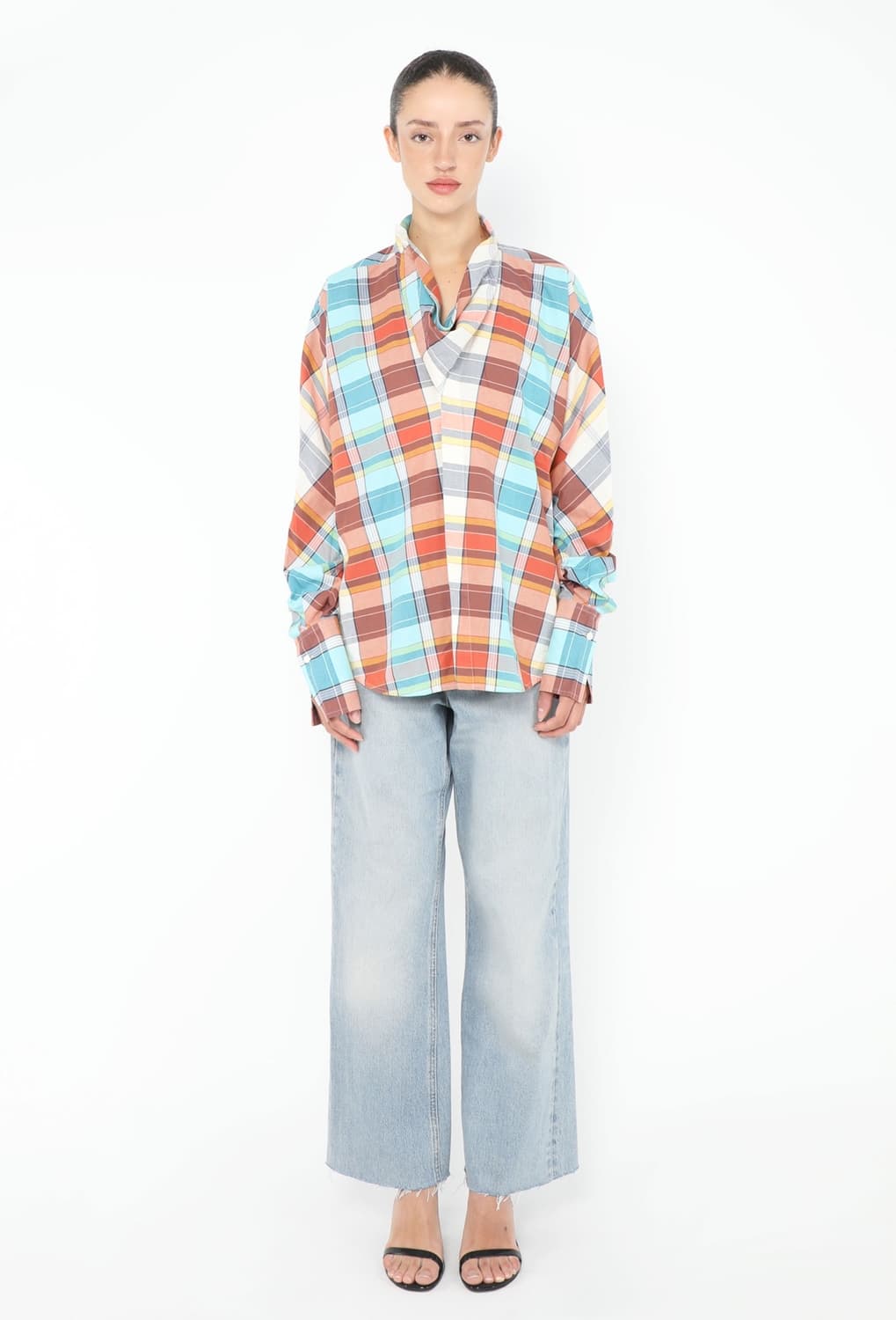 Celine 2013 Tartan Cowl-Neck Tunic 셀린느 상품이미지7