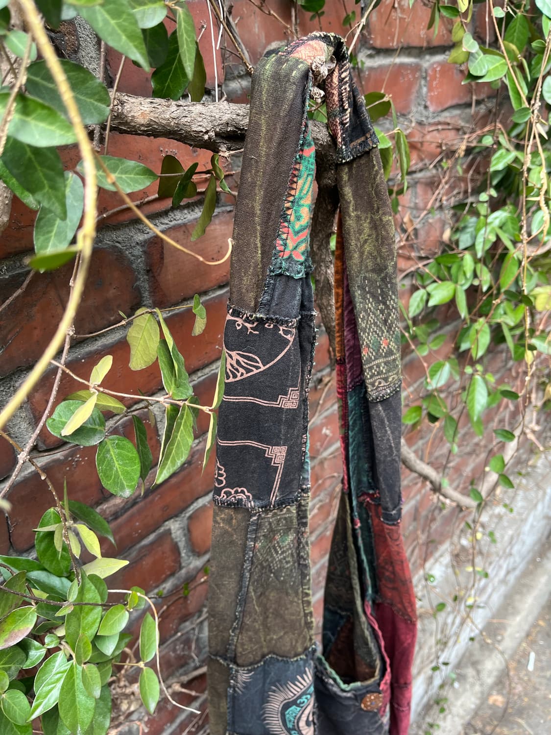 히피 그런지 패치워크 크로스백 상품이미지6