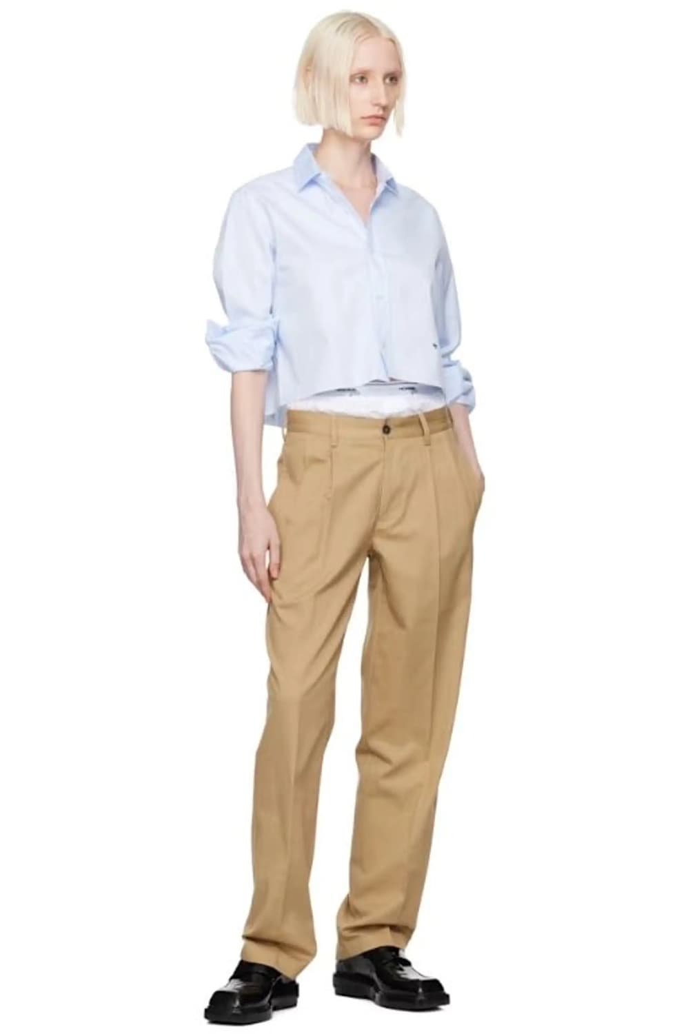 Homme girls 옴므걸즈 베이지 레이어드 슬랙스 상품이미지6