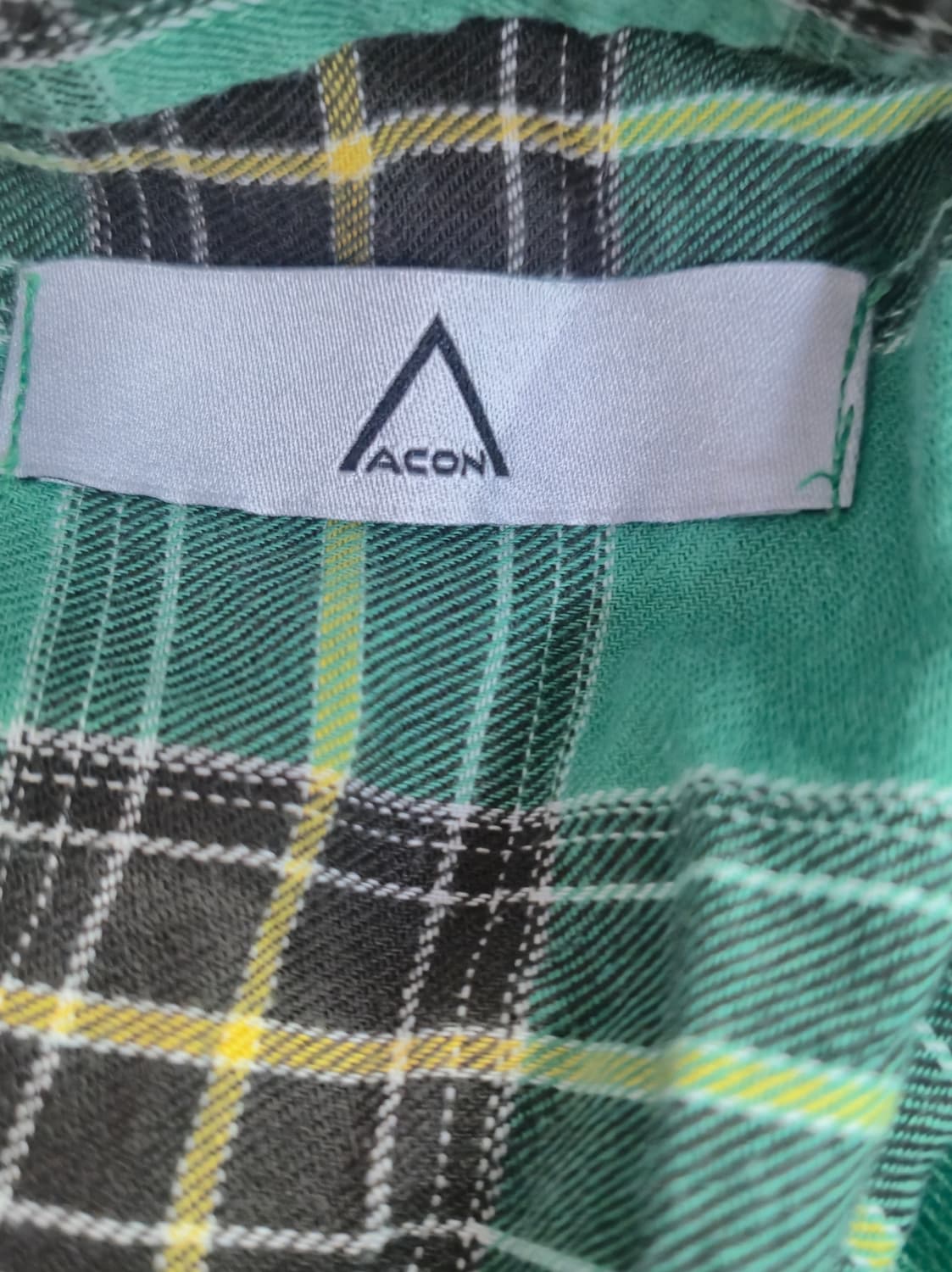 acon 그린 체크 남방 셔츠 상품이미지4