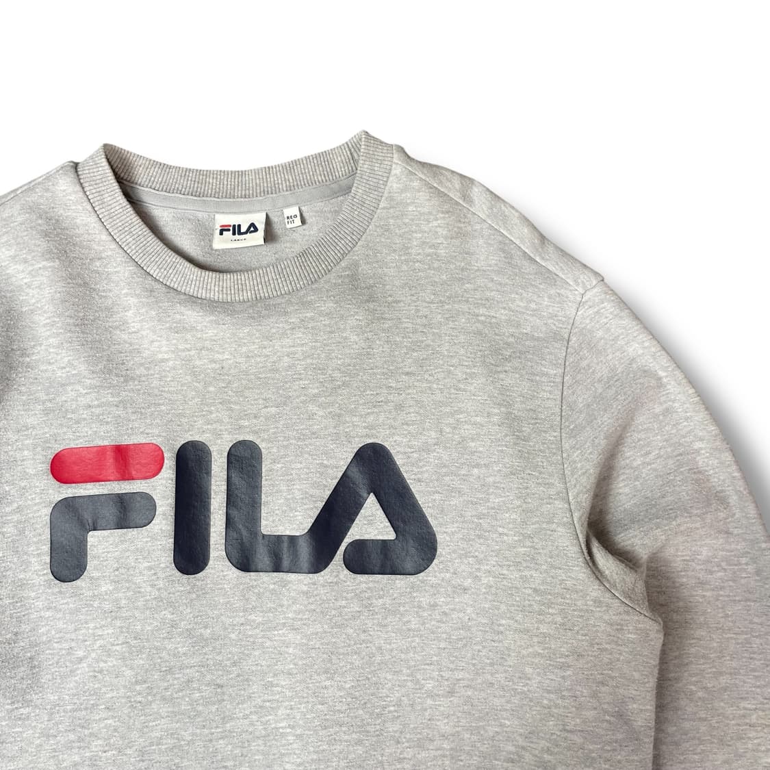 휠라 빅로고 레귤러핏 그레이 맨투맨 L 상품이미지3