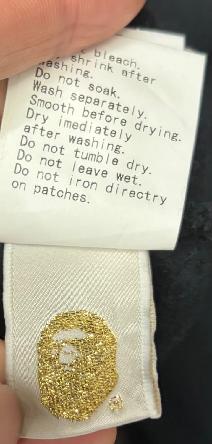 00s 베이프 A BATHING APE Nigo era 블랙 바시티 자켓 상품이미지10