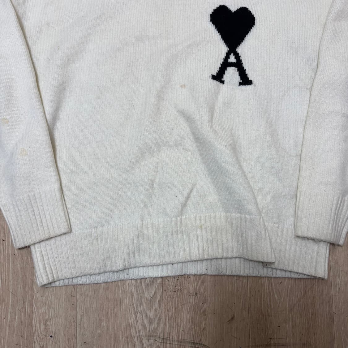 아미 빅하트 로고 터틀넥 목폴라 니트 L/100  상품이미지4