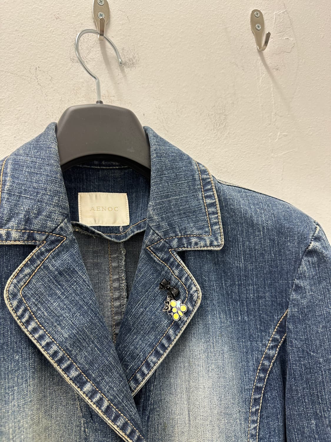 AENOC vintage badge antic button denim j 상품이미지4