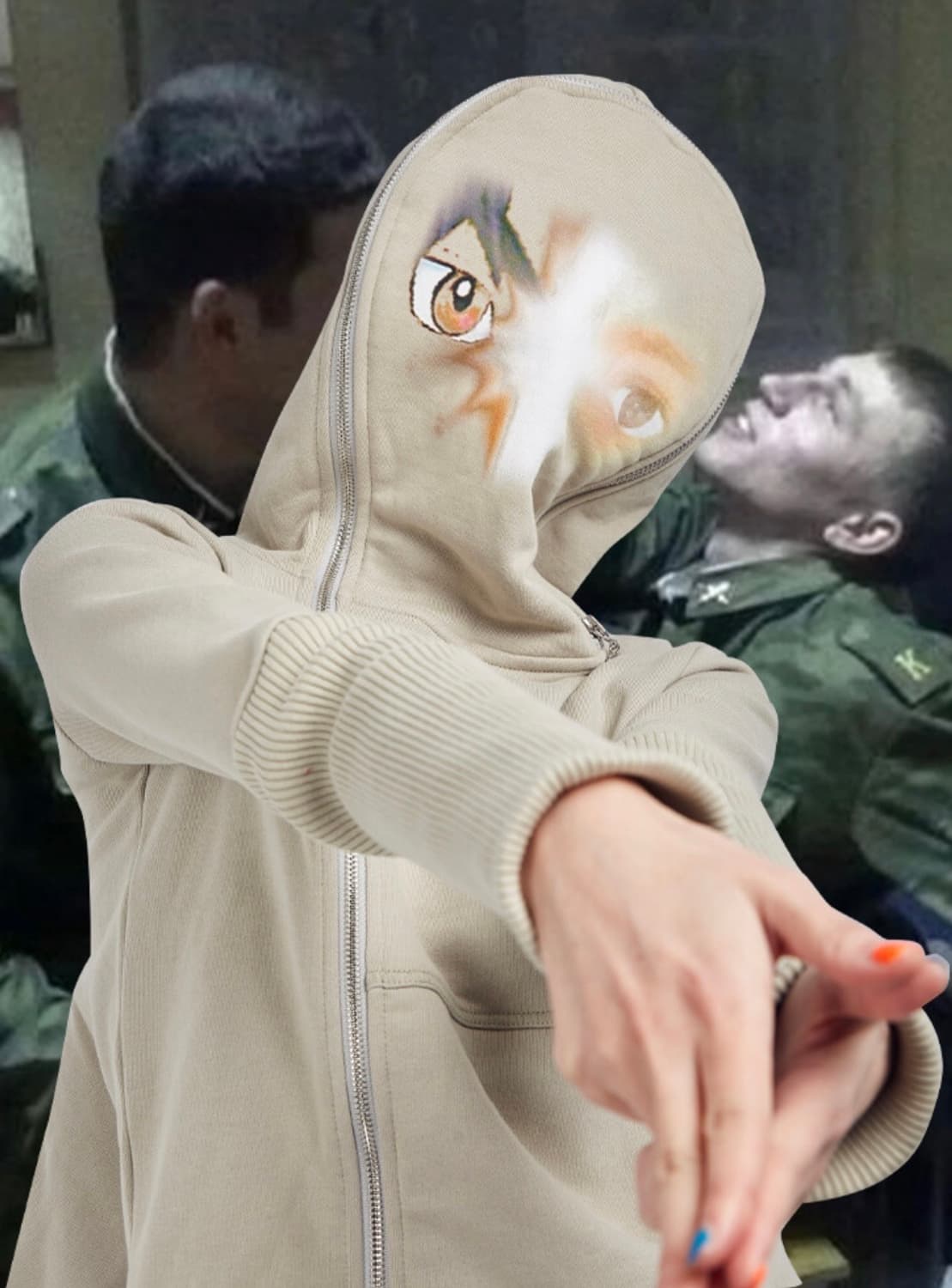 택포) kizip animated mask wing hoodie 상품이미지2