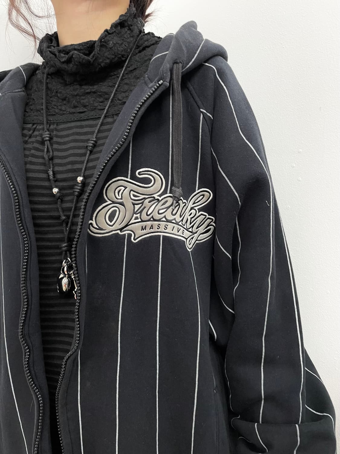 프레키메시브 올드스쿨 스트라이프 후드집업 상품이미지4