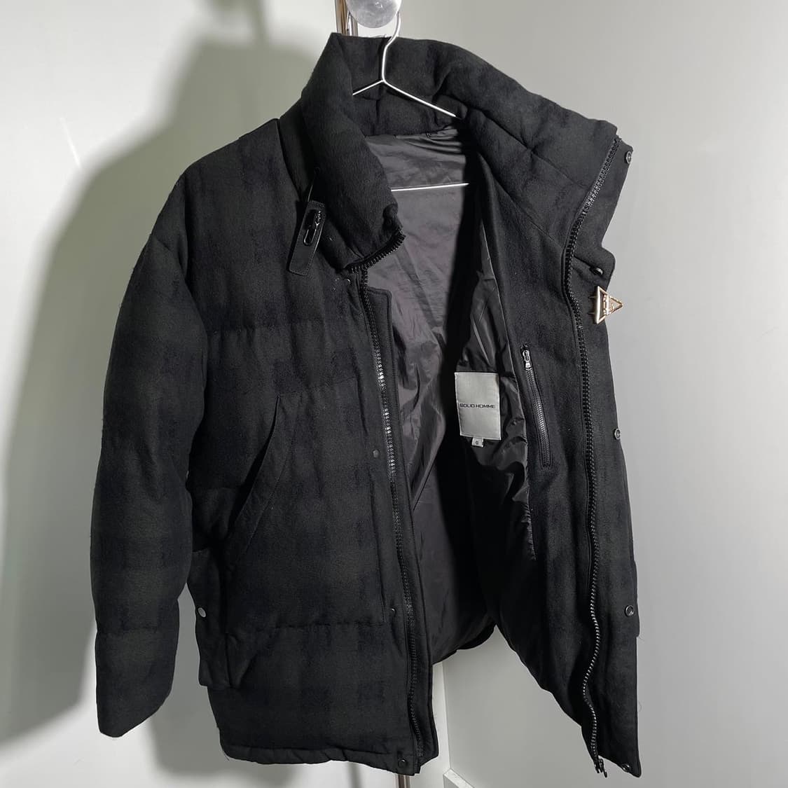 솔리드 옴므 우영미 블랙와치 타탄체크 구스다운 패딩 상품이미지6