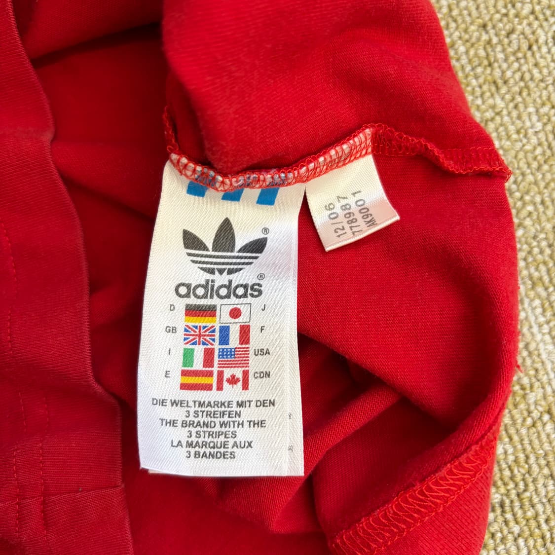 아디다스 89-91 빈티지 리버풀 반팔 티셔츠 레드(105) 상품이미지5