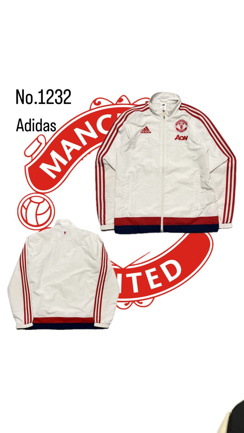 15 16 아디다스 맨유 맨체스터 유나이티드 축구팀 바람막이 L 상품이미지1