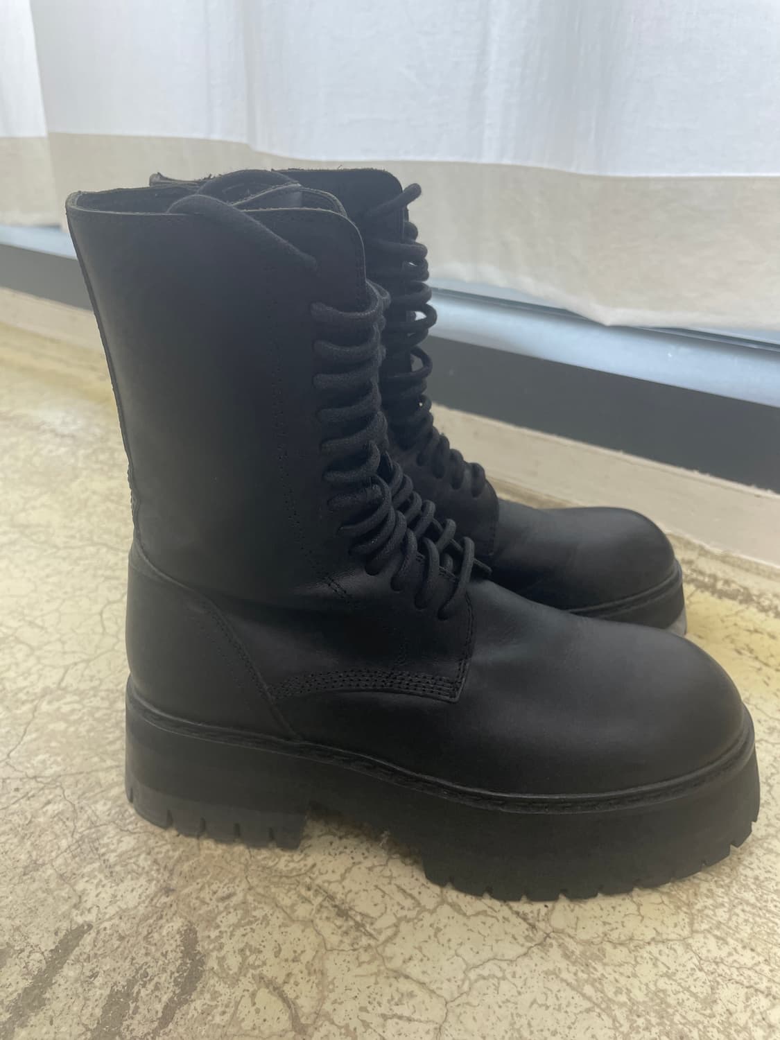 Ann demeulemeester 앤드뮐미스터 플랫폼 컴뱃부츠 상품이미지8