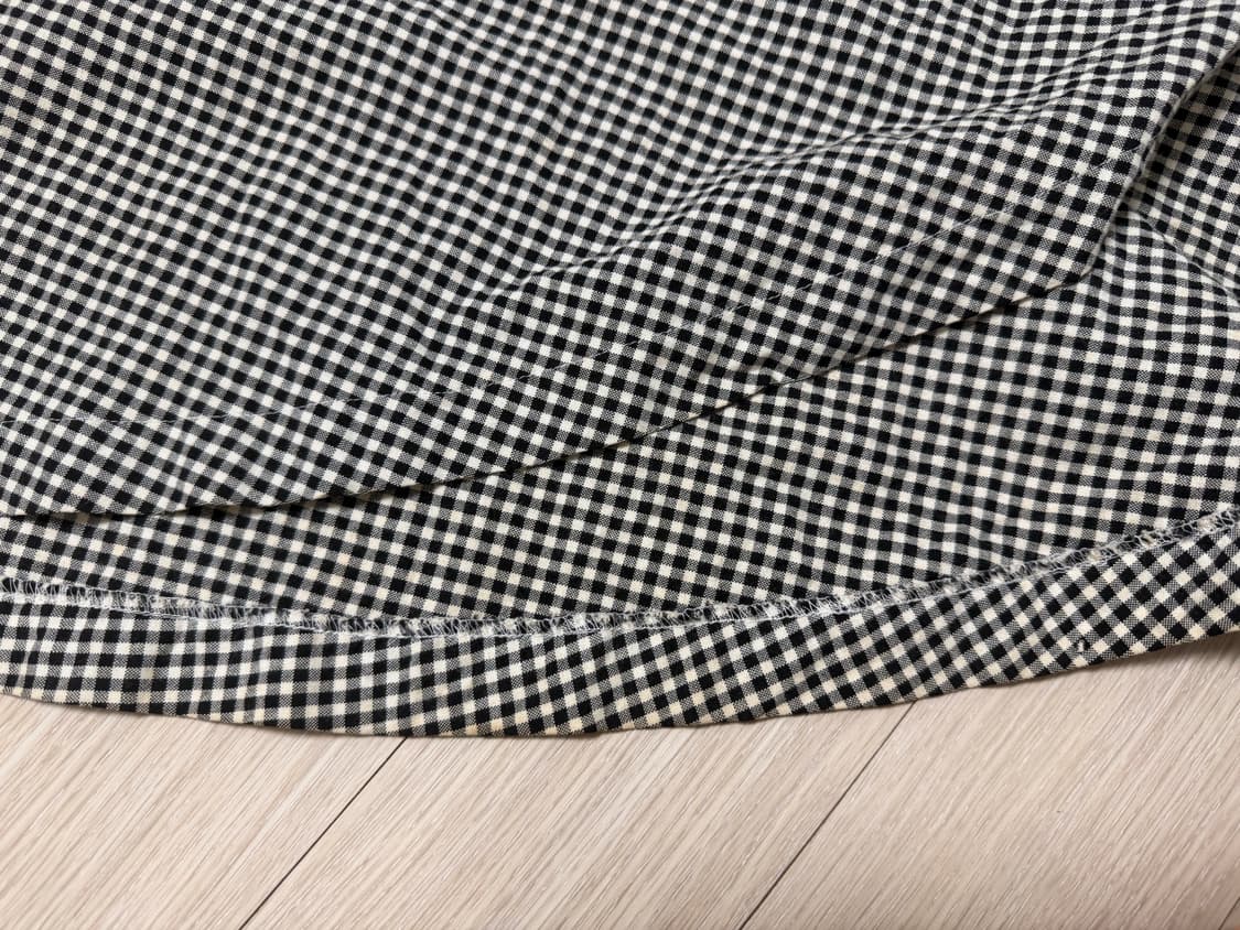 꼼데가르송 트리콧 체크 랩 스커트 상품이미지3