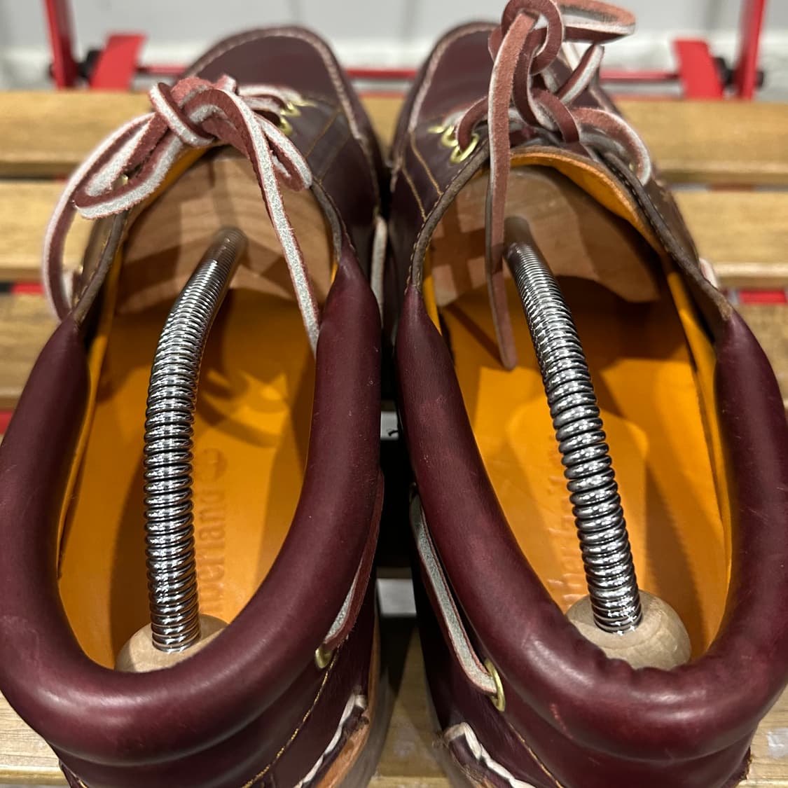 270) 팀버랜드 보트화 남성 남자 구두 보트 3 아이 버건디 상품이미지5