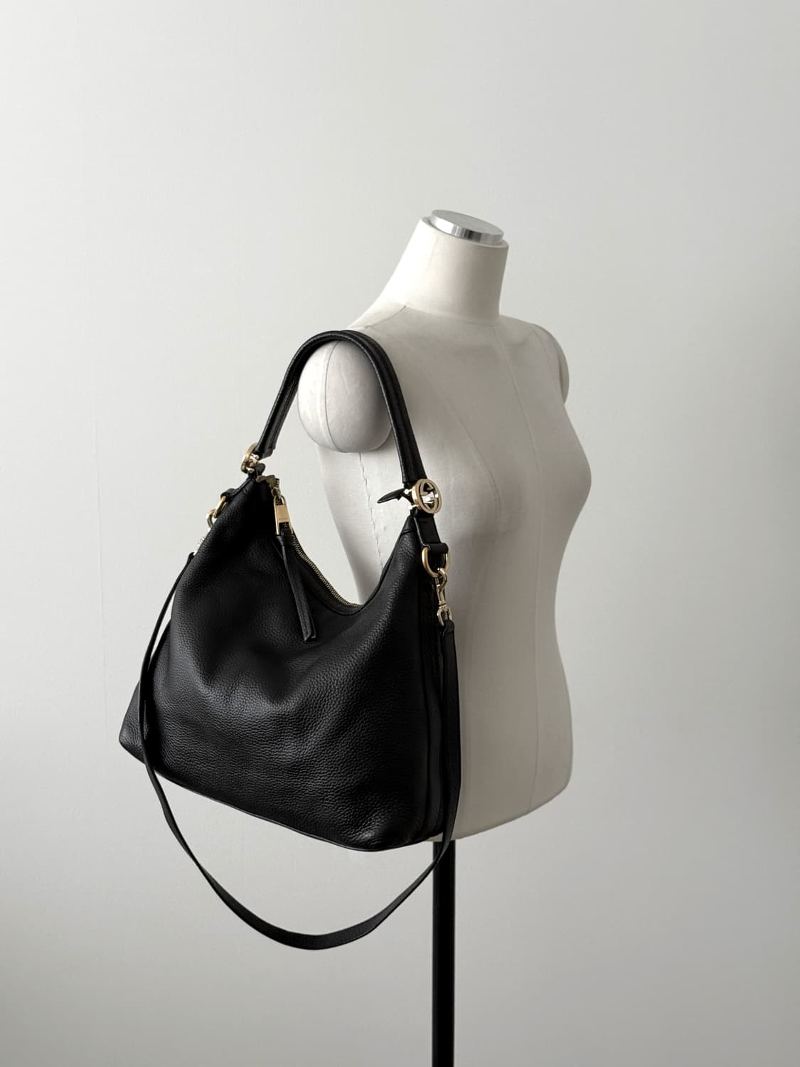Gucci Black Leather Hobo Bag 326514 상품이미지1