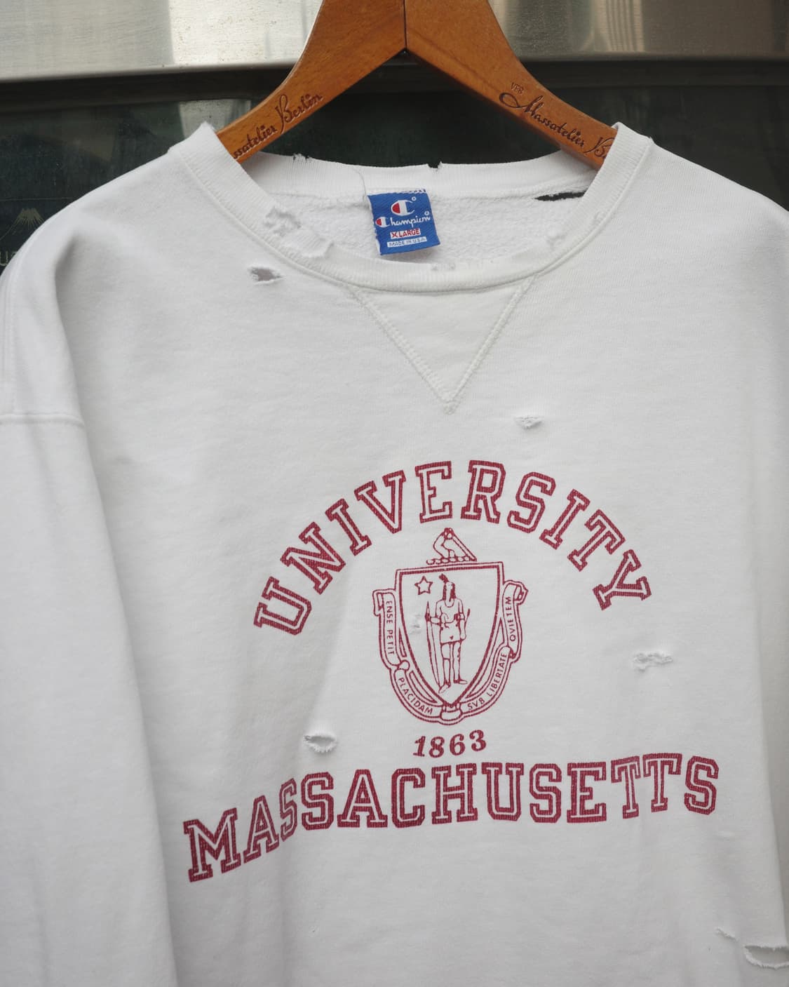 90s Champion 디스트레스드 맨체스터 유니버시티 스웻 상품이미지2