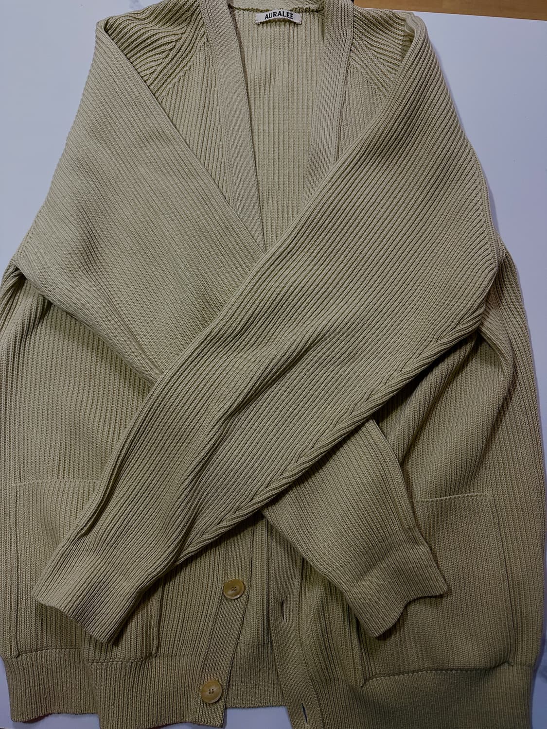 오라리 브이넥 아이보리 가디건 4사이즈 상품이미지2