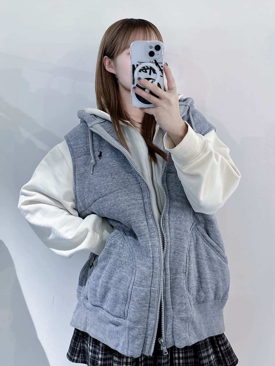 폴로랄프로렌 그레이 포니 후드 베스트 상품이미지1