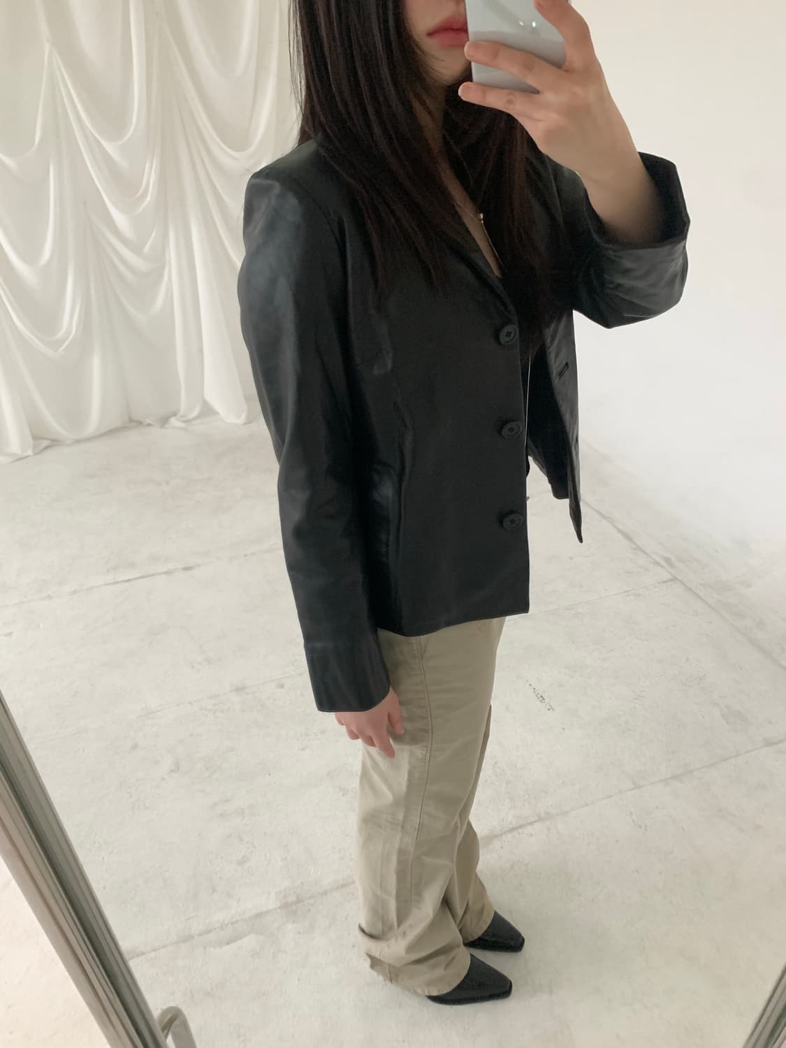 just fit leather JK 상품이미지2