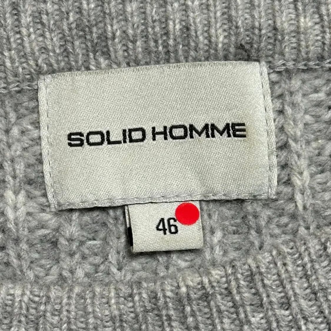 솔리드옴므 라운드넥 그레이 울 니트 상품이미지4