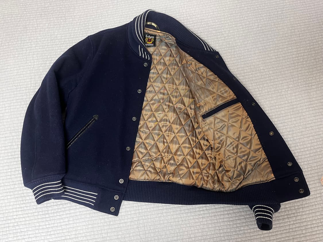 Schott 바시티 누빔 자켓 상품이미지2