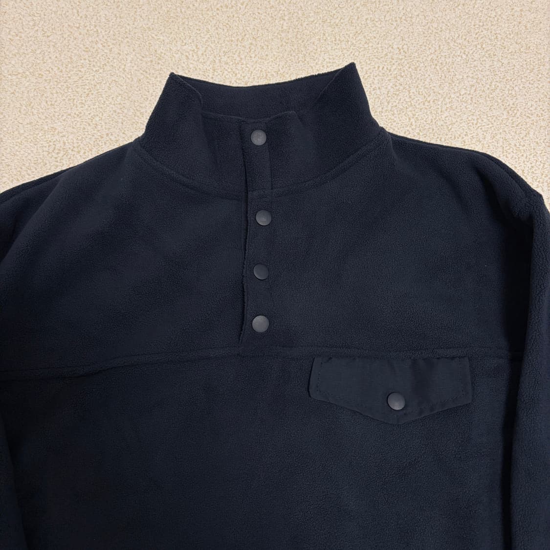 새상품 기모 후리스 상하의 세트 블랙/네이비 상품이미지3