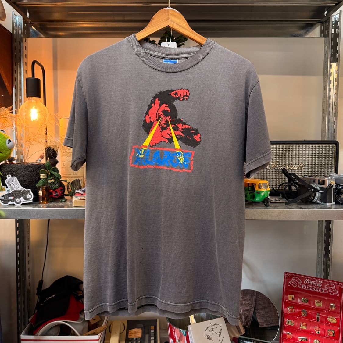 90 00S 엑스라지 하드 페이딩 데미지 빈티지 스트릿 티셔츠 S 상품이미지1