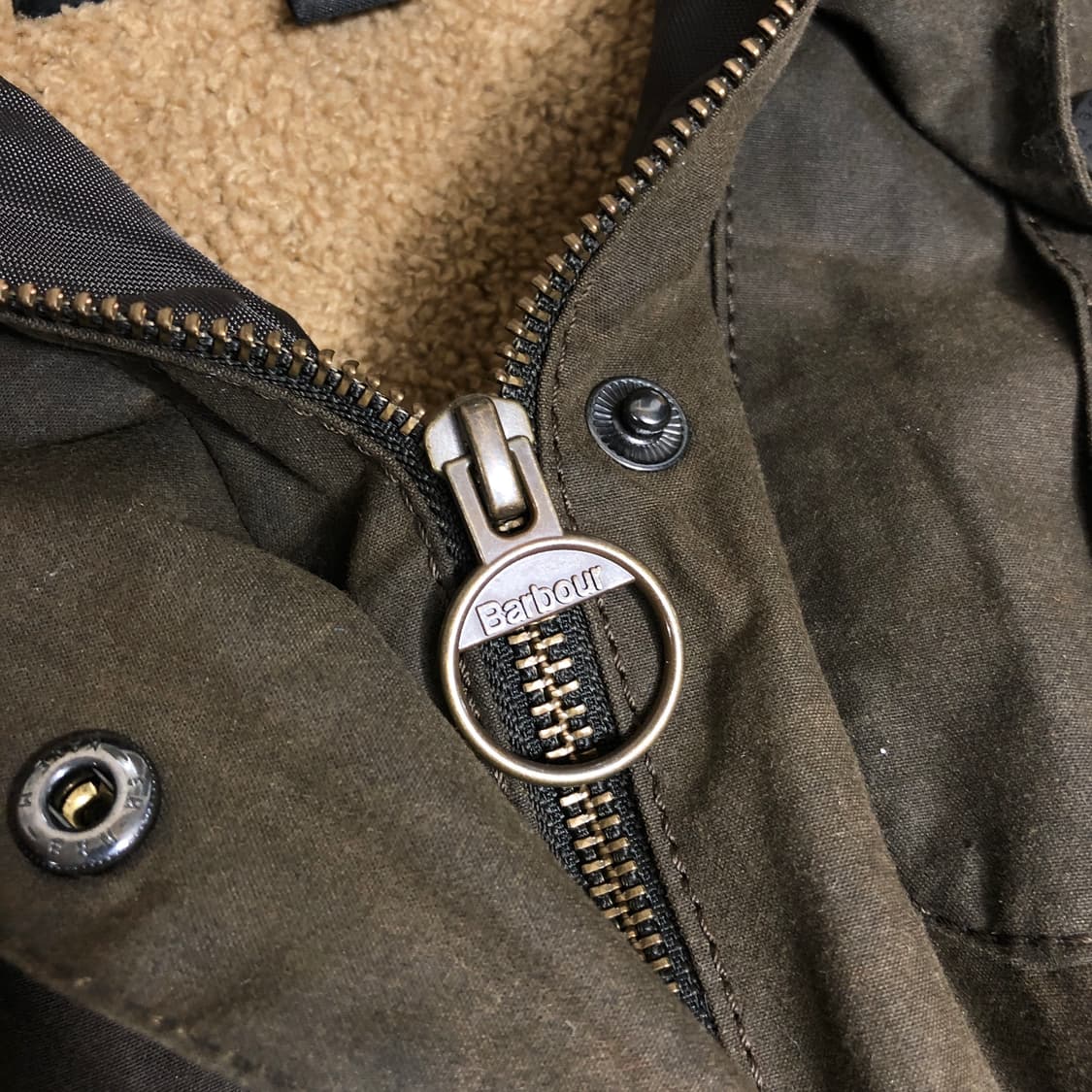 바버 빈티지 실크오일 왁스 자켓 UK10 상품이미지3