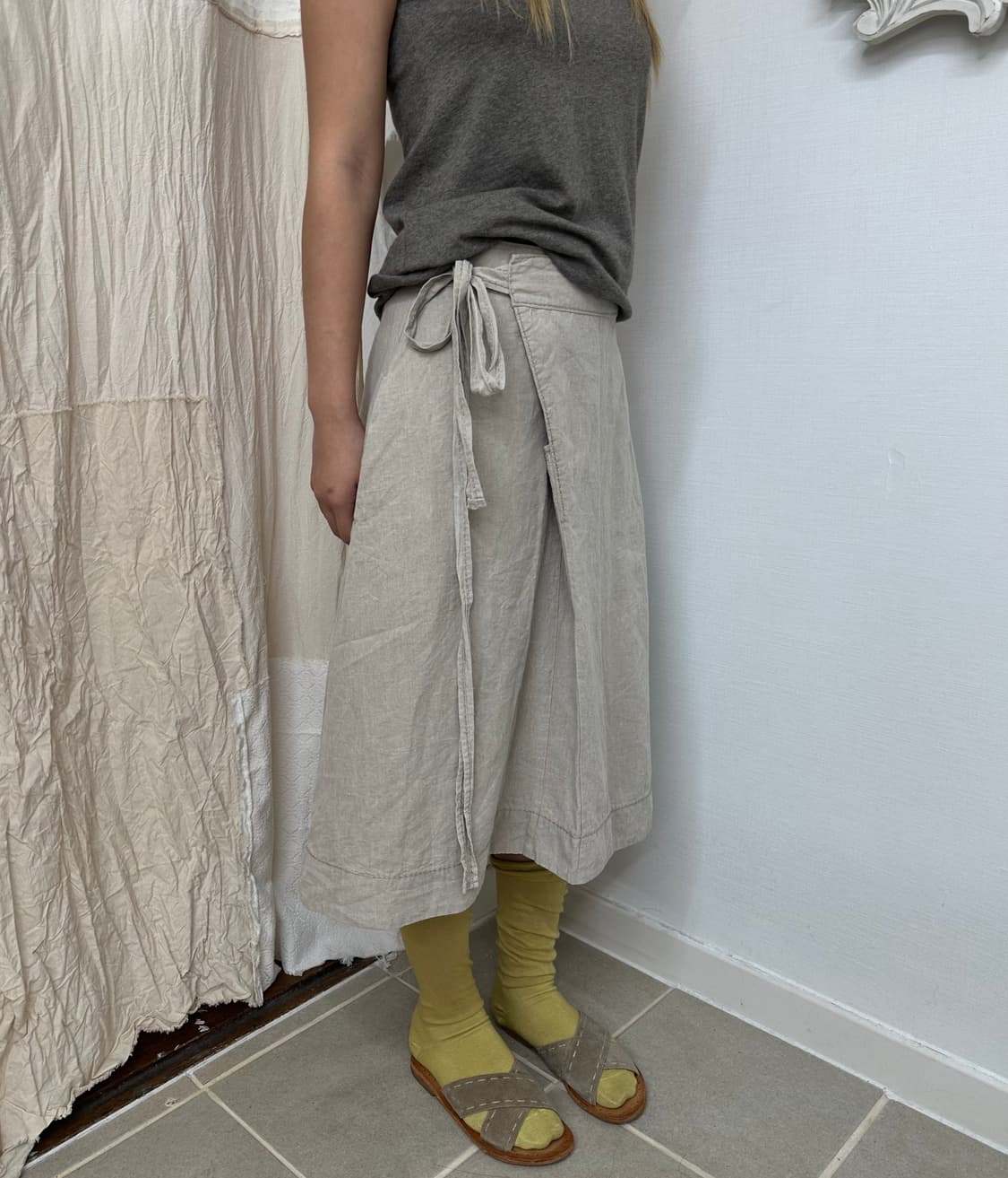 homspun linen skirt 상품이미지2