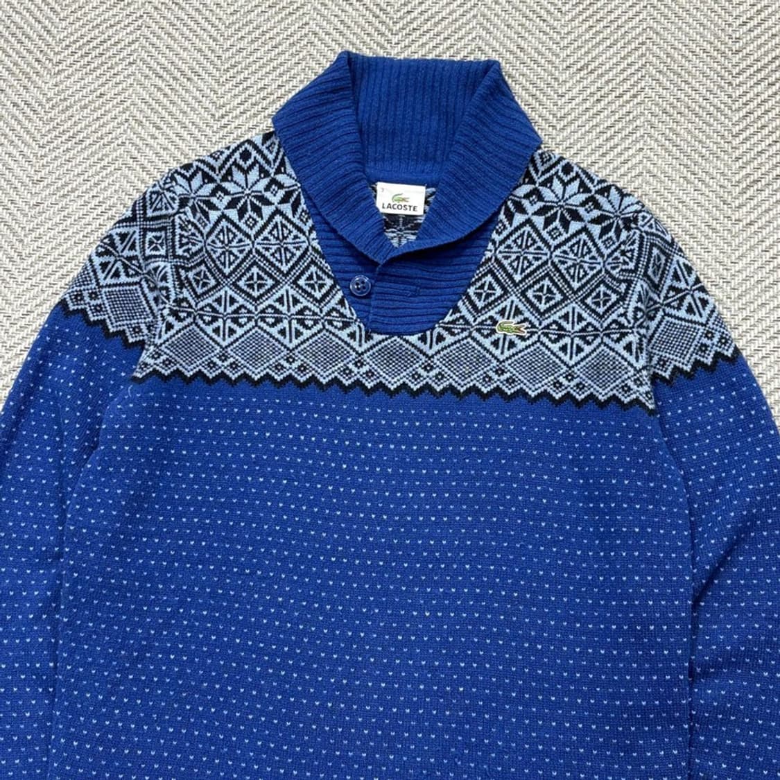 라코스테 울블렌드 숄카라 니트 v2128 상품이미지3