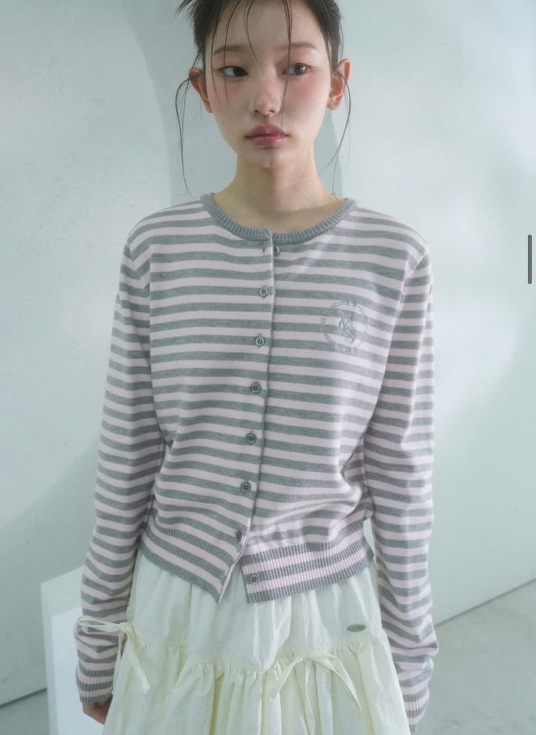 비바셔스 Well Stripe R Knit CD 가디건 상품이미지2