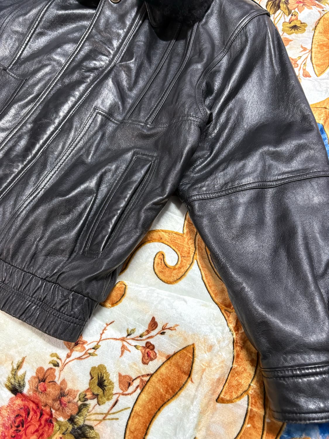 POSITANO 양가죽 G-1 봄버 무스탕 레더자켓 상품이미지3