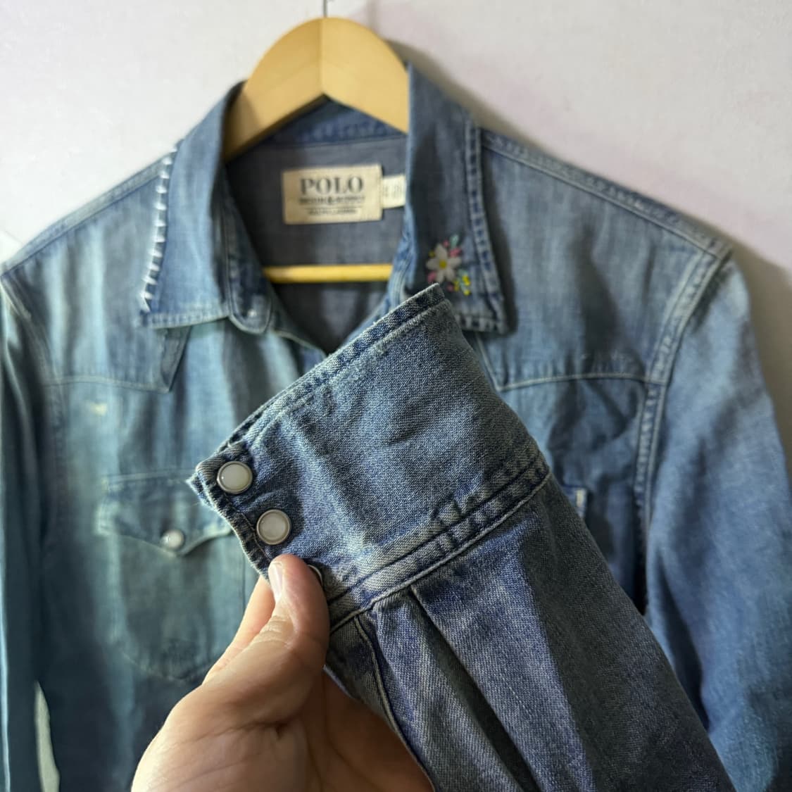 폴로 랄프로렌 데님앤서플라이 웨스턴 투포켓 셔츠 M(100정도) 상품이미지4