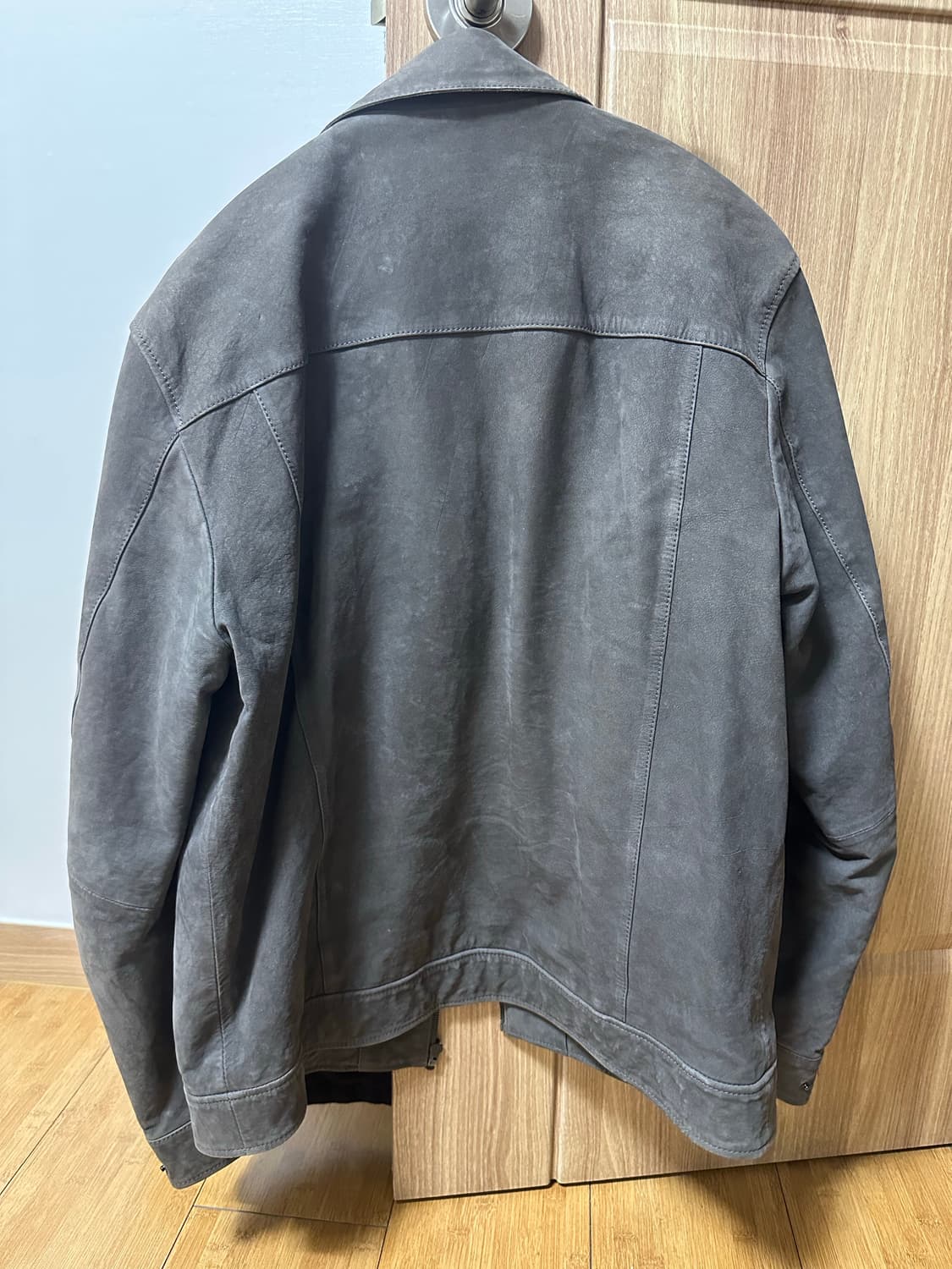 양가죽 자켓 105 회색기있는 브라운 상품이미지2