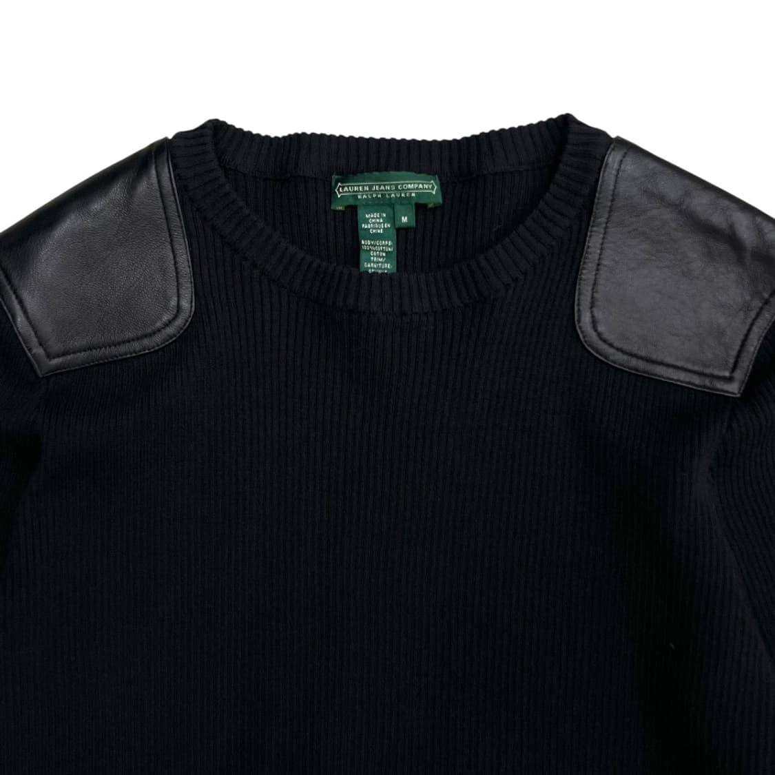 폴로 랄프로렌 레더숄더 블랙 니트 M 상품이미지4