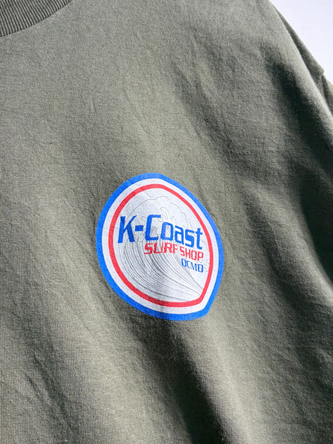 만원샵) 빈티지 카키 반팔티 L C304 상품이미지7