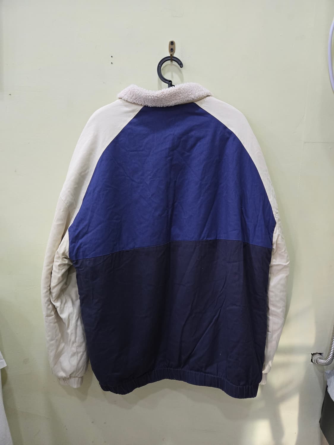 [ZARA] 컬러 블록 셰르파 카라 반집업 아노락 자켓 XL
 상품이미지3