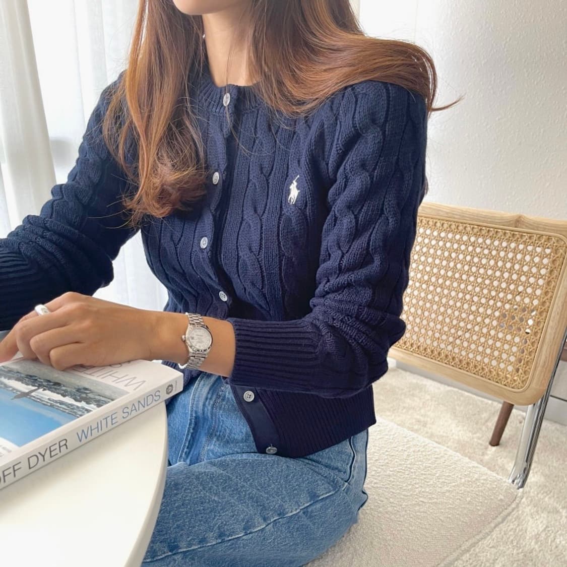 폴로 랄프로렌 니트 가디건 네이비 상품이미지2