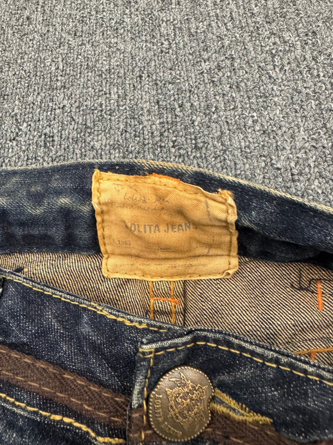 34)Lolata 진스 빈티지워싱 포켓자수 데님팬츠 상품이미지6