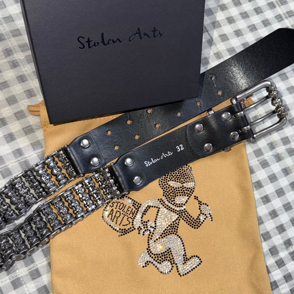 (32) Stolen Arts Skull Roller Belt Black 상품이미지3