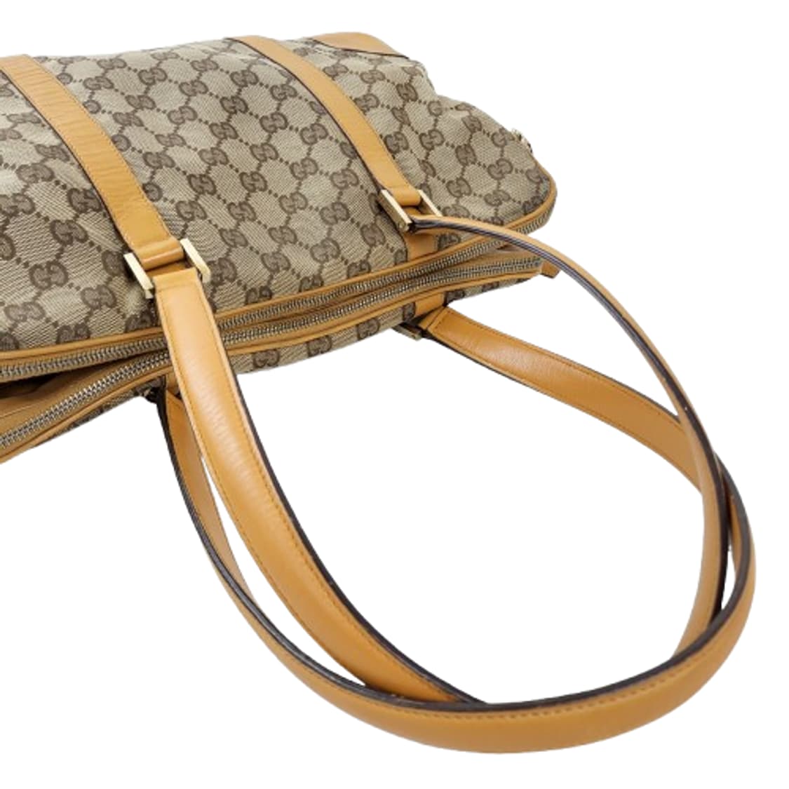 정품 구찌 빈티지 GG 로고 자가드 캔버스 토트/숄더백 상품이미지6
